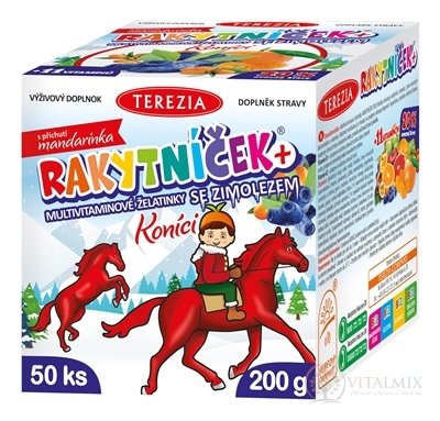 TEREZIA RAKYTNÍČEK multivit.želatínky se zimolez Koníci, příchuť mandarinka, 1x50 ks