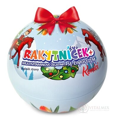 TEREZIA RAKYTNÍČEK multivit.želatinky se zimolezem vánoční koule modrá (limitovaná edice 2022) 1x50 ks