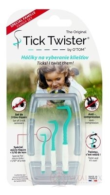 TICK TWISTER HÁČKY NA vytažených klíšťat různé velikosti 1x3 ks