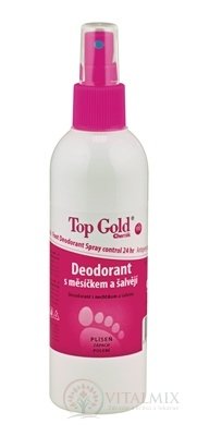 TOP GOLD Deo s měsíčkem a šalvějí + Tea Tree Oil sprej 1x150 g