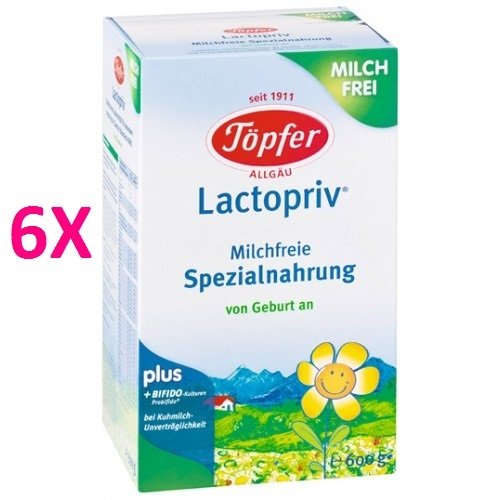 TOPFER LACTOPRIV OD NAROZENÍ  BEZ  MLÉKA 6ks