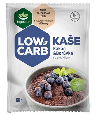 topnatur LOW CARB KAŠE Kakao Borůvka instantní směs 1x60 g