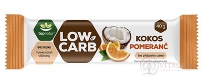 topnatur LOW CARB Tyčinka Kokos Pomeranč 1x40 g