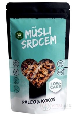 topnatur Müsli srdcem Pale &amp; Kokos LOW CARB 1x350 g