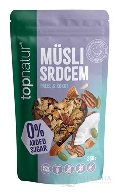 topnatur Müsli srdcem Pale &amp; Kokos LOW CARB 1x350 g