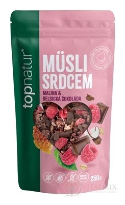 topnatur Müsli srdcem MALINA &amp; Belgická čokoláda 1x250 g