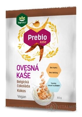 topnatur Prebio OVSENÁ KAŠE Belg. čokoláda Kokos instantní směs 1x65 g