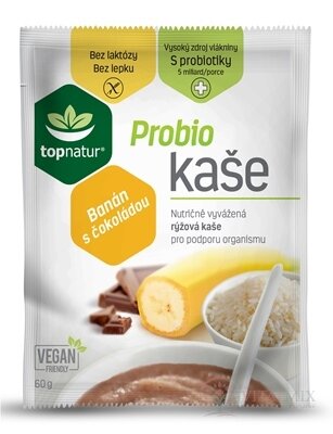 topnatur Probio KAŠE Banán s čokoládou instantní rýžová kaše 1x60 g