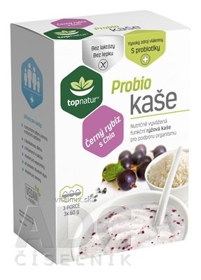 topnatur Probio KAŠE Černý rybíz s Chia rýžová kaše 3x60 g (180 g)