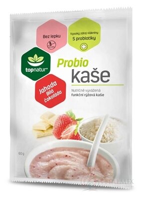 topnatur Probio KAŠE Jahoda a bílá čokolada instantní rýžová kaše 1x60 g