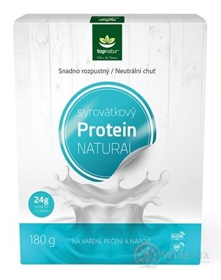 topnatur PROTEIN NATURAL syrovátkový práškový, neutrální chuť, 1x180 g