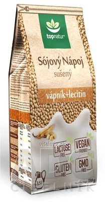 topnatur sójové nápoje vápník + lecitin sušený nápoj v prášku 1x350 g