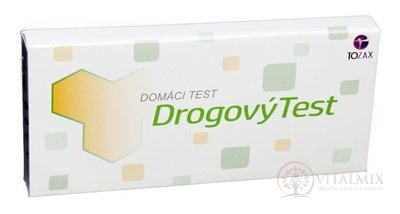 TOZAX Multidrogový test - 10 druhů drog jednokrokový test (COC, THC, MOP, MET, AMP, BZO, BAR, MTD, PCP, TCA v moči) 1x1 ks