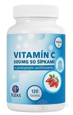 TOZAX Vitamin C 500 mg se šipkami tbl s postupným uvolňováním 1x120 ks