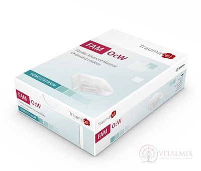 Traumacel FAM OcW Krytí na rány sterilní vláknité vstřebatelné hemostatikum - mikrovata 2g, 1x2 ks