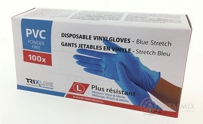 TRIXLINE VINYL &amp; Nitril Rukavice vel. L nepudrované 1x100 ks