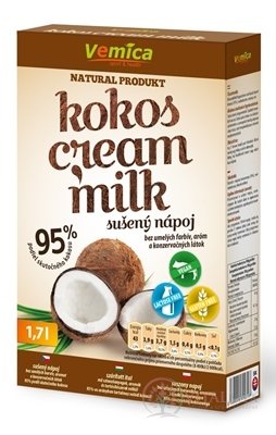 Vemic Kokos cream Milk sušený kokosový nápoj (na 1,7 l), prášek 1x100 g