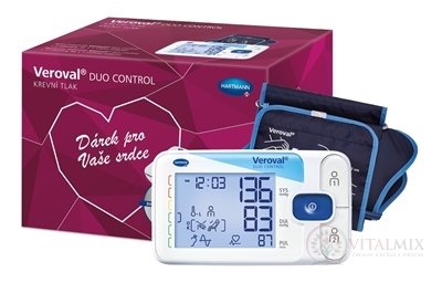 ÚVĚROVÉ DUO CONTROL dárkové balení tlakoměr digitální ramenný s manžetami M (22-32 cm) a L (32-42 cm) + síťový adaptér, 1x1 set