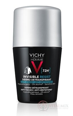 VICHY HOMME INVISIBLE RESIST DETRANSPIRANT 72H detranspirant proti zápachu, roll-on 1x50 ml
