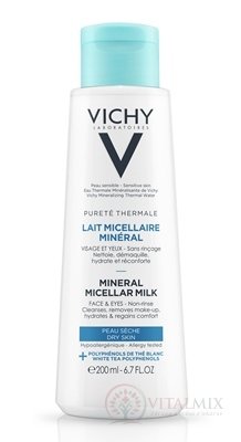 VICHY PURETÉ THERMALE MINERAL micelární mléko dry skin 1x200 ml