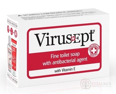 Virusept toaletní mýdlo s antibakteriální přísadou, s vitamínem E, 1x90 g