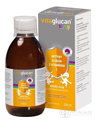 VITAGLUCAN SIRUP dětský sirup s citrónovou příchutí, stimuluje imunitu (inů. 2019) 1x250 ml