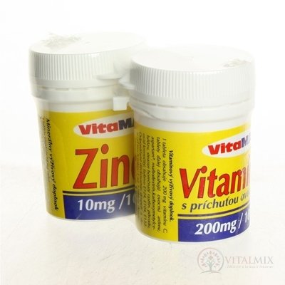 Vitamax ZINEK 10mg + VITAMIN C 200mg tbl 100 + 100 (200 ks)