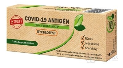 VITAMIN STATION Rychlotest COVID-19 ANTIGEN CHEK-1 pro samotestování stěrem z nosní sliznice, 1x2 ks