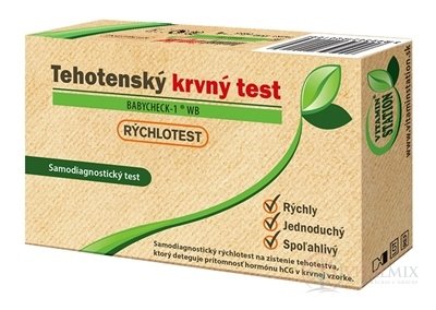 VITAMIN STATION Těhotenský test BABYCHECK-1 WB rychlotest, samodiagnostický test z krve, 1x1 set