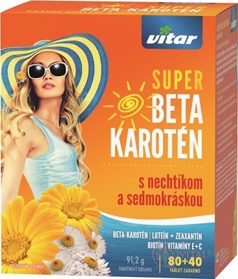 VITAR SUPER BETA KAROTEN tbl s měsíčkem a sedmikráskou 80 + 40 zdarma (120 ks)