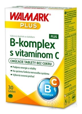 WALMARK B-komplex PLUS s vitamínem C tbl cucavé (inovovaný obal 2018) 1x30 ks