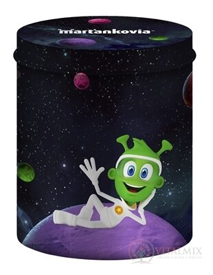 WALMARK Marťánci GUMMY s Echinaceou želatinové tablety, příchuť jahoda a třešeň 50 ks + plechovka, 1x1 set