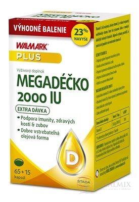 WALMARK Megadéčko 2000 IU cps 65 + 15 navíc (80 ks)
