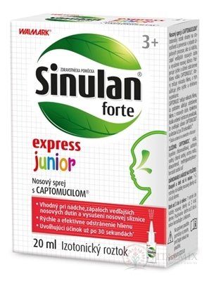 WALMARK Sinulan forte express junior nosní sprej 1x20 ml