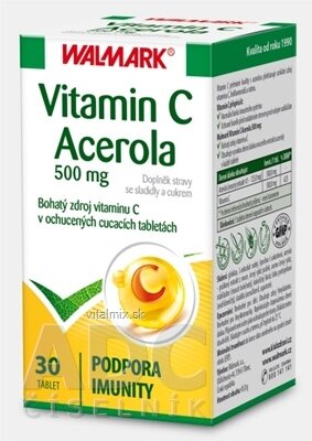WALMARK Vitamin C Acerola 500 mg tbl (cucavé) 1x30 ks