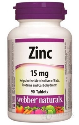 Webber Naturals Zinek 15 mg tbl 1x90 ks