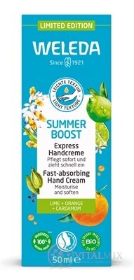 WELEDA SUMMER BOOST Hand cream Express krém na ruce, Lime+orange+cardamem 1x50 ml
