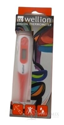 Wellion DIGITAL THERMOMETER digitální lékařský teploměr, vodotěsný, flexibilní špička 1x1 ks