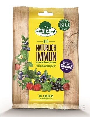 Willi dungl BIO NATÜRLICH IMMUN bio bylinné, plněné, furé bonbóny, Vitamin C (inov.2024) 1x60 g