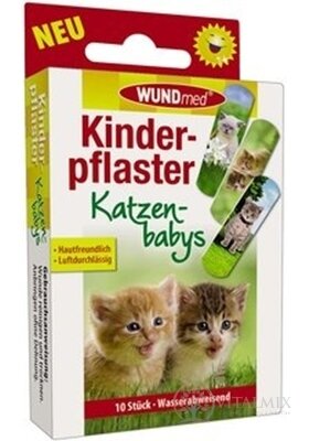 WUNDmed Flexibilní náplast pro děti Koťata 1x10 ks