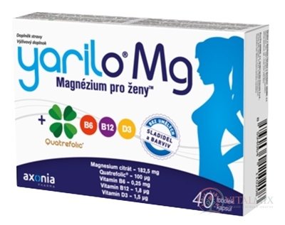 YARILO Mg cps (Magnesium pro ženy + vitamíny B6, B12, D3 a folát) 1x40 ks