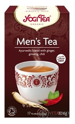 YOGI TEA Pro muže BIO ajurvédská čajová směs, nálevové sáčky 17x1,8 g (30,6 g)