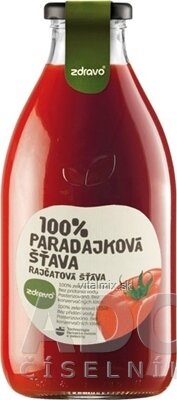 zdravě 100% rajčatové šťávy 1x0,75 l