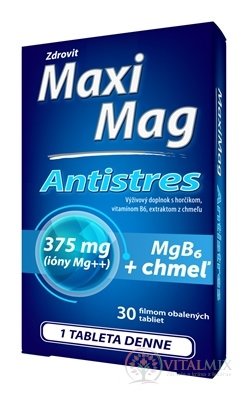 Zdrovit MaxiMag ANTISTRES Mg 375 mg + B6 tbl s extraktem chmele 1x30 ks
