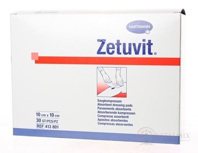 Zetuvit kompres nasákavý nesterilní (10x10 cm) 1x30 ks