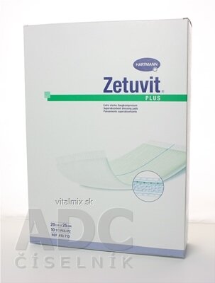 Zetuvit Plus kompres nasákavý sterilní (20x25 cm) 1x10 ks
