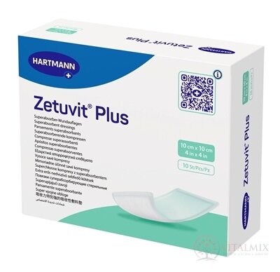 Zetuvit Plus kompres nasákavý sterilní (10x10 cm) 1x10 ks