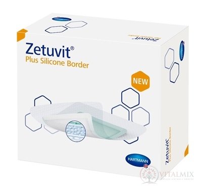 Zetuvit Plus Silicone Border kompres sterilní (20x25 cm) 1x10 ks