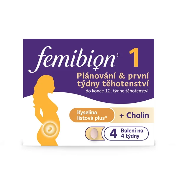 Femibion 1 Plánování a první týdny těhotenství tbl (kys. Listovat + vitamíny, minerály) 1x28 ks