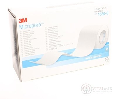 3M MicroPor náplast bílá, cívka 1,25cm x 9,1m, ze speciálního papíru 1x24 ks